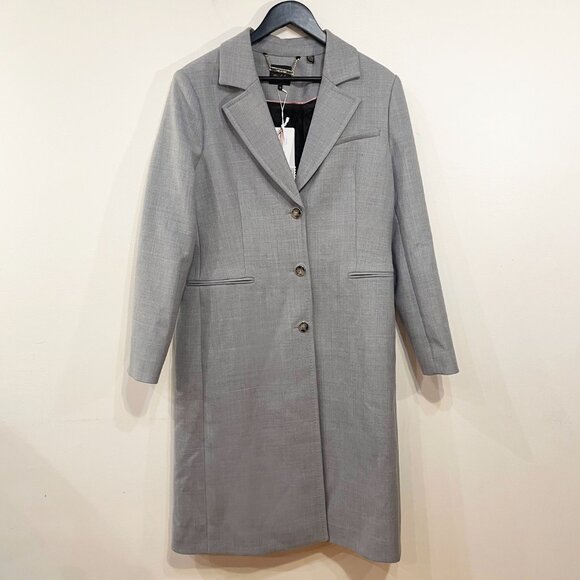 New Ted Baker Faedra Wool Blend Tailored Coat Gray sz 5, 12, L $595 - Picture 4 of 10